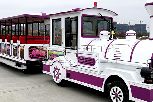 Scenic White Antique Trackless Train Rides on Sale