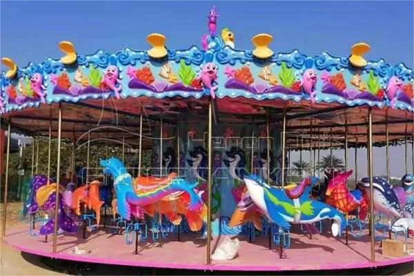 Ocean-themed Merry Go Round with Marine Animals