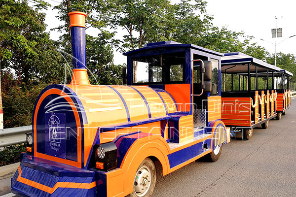 Tren sin rieles popular para parque de atracciones