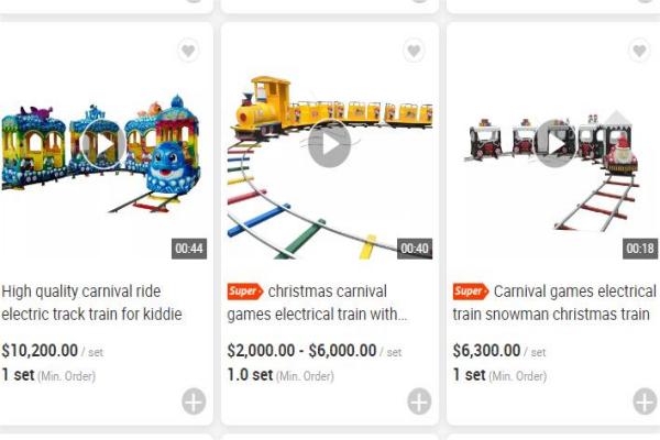 Preços de Diferentes Conjuntos de Trem para o Carnaval