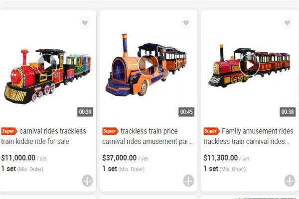 Els preus dels trens sense via en venda