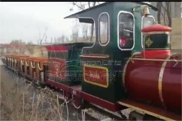 বিনোদন পার্কের জন্য ট্র্যাক সহ পর্যটক ট্রেন