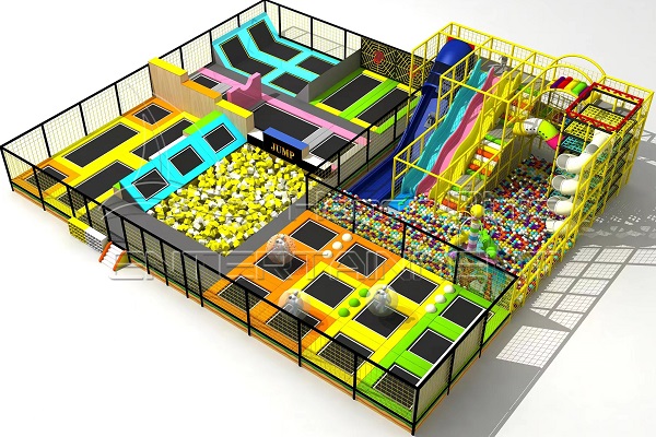 Indoor-Spielplatz im Trampolinpark für Kinder