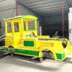 Locomotiva de trem em cores personalizadas