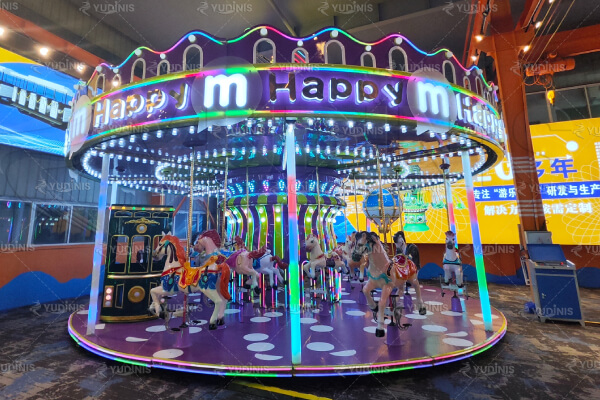 30-seater Purple Luxury Carousel Horse for Families