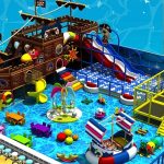Горещи продавани пиратски кораби без захранване Вътрешна детска площадка