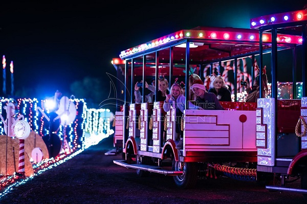 Diesel Christmas Trackless Train for American Customer