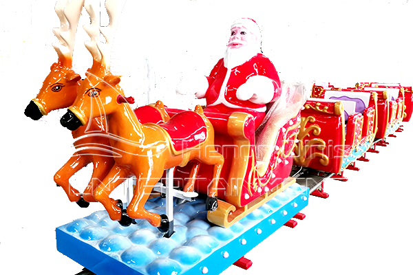 မိသားစုများအတွက် Reindeer နှင့်အတူ Dinis ခရစ္စမတ်ရထား