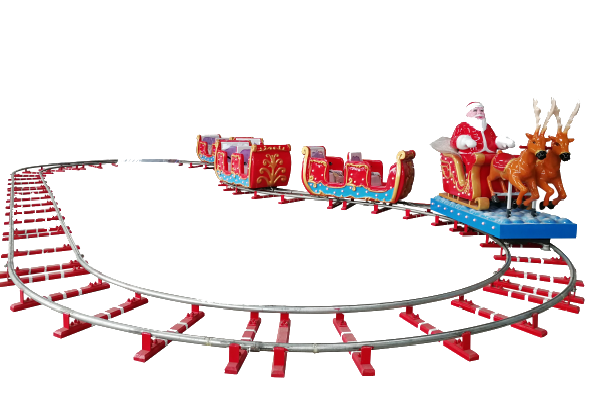 Udhëtim me tren të Krishtlindjeve me madhësi të vogël për kopsht
