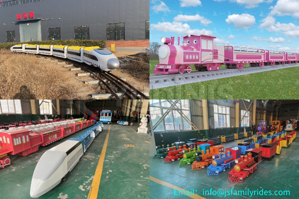 Verschiedene Arten von elektrisch fahrbaren Zügen mit Gleisen zum Verkauf