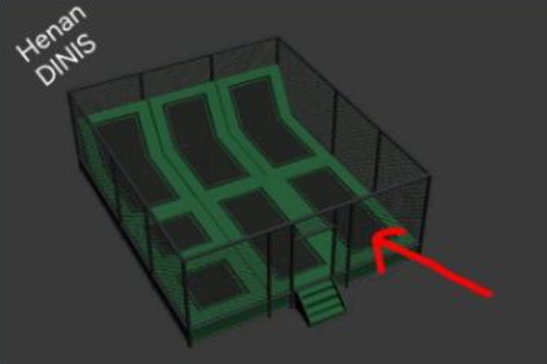 Final Trampoline Park Design ya Danmark Trampoline Park ya Campsite