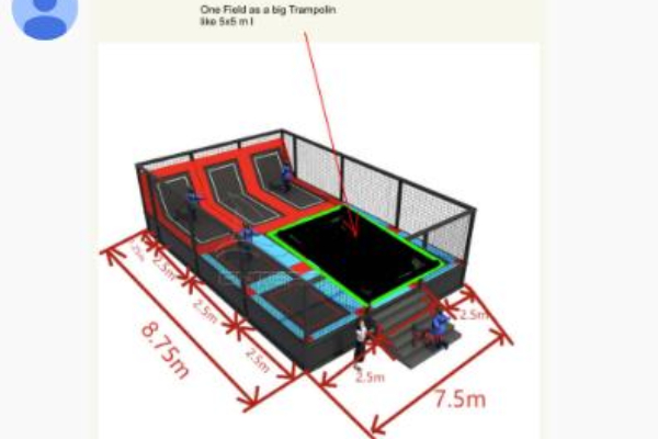 Michael's Requirements on Outdoor Fitness Trampoline Park for Camping Place in Denmarl