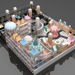 Idéias de design de playground interno em CAD